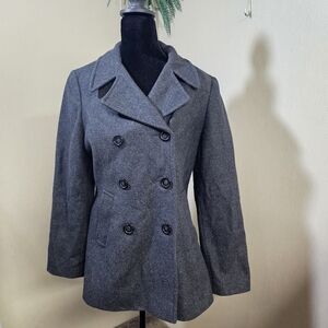 Vintage Mackintosh New England Wool Pea Coat – Charcoal – Size Small